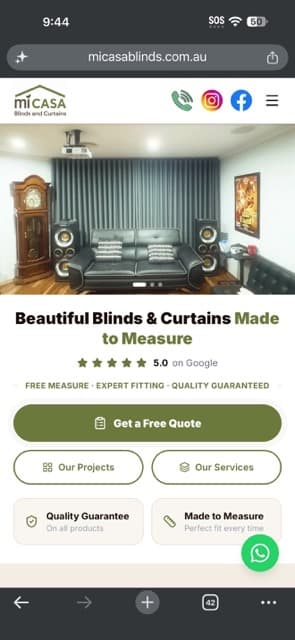 Micasa blinds and curtains
